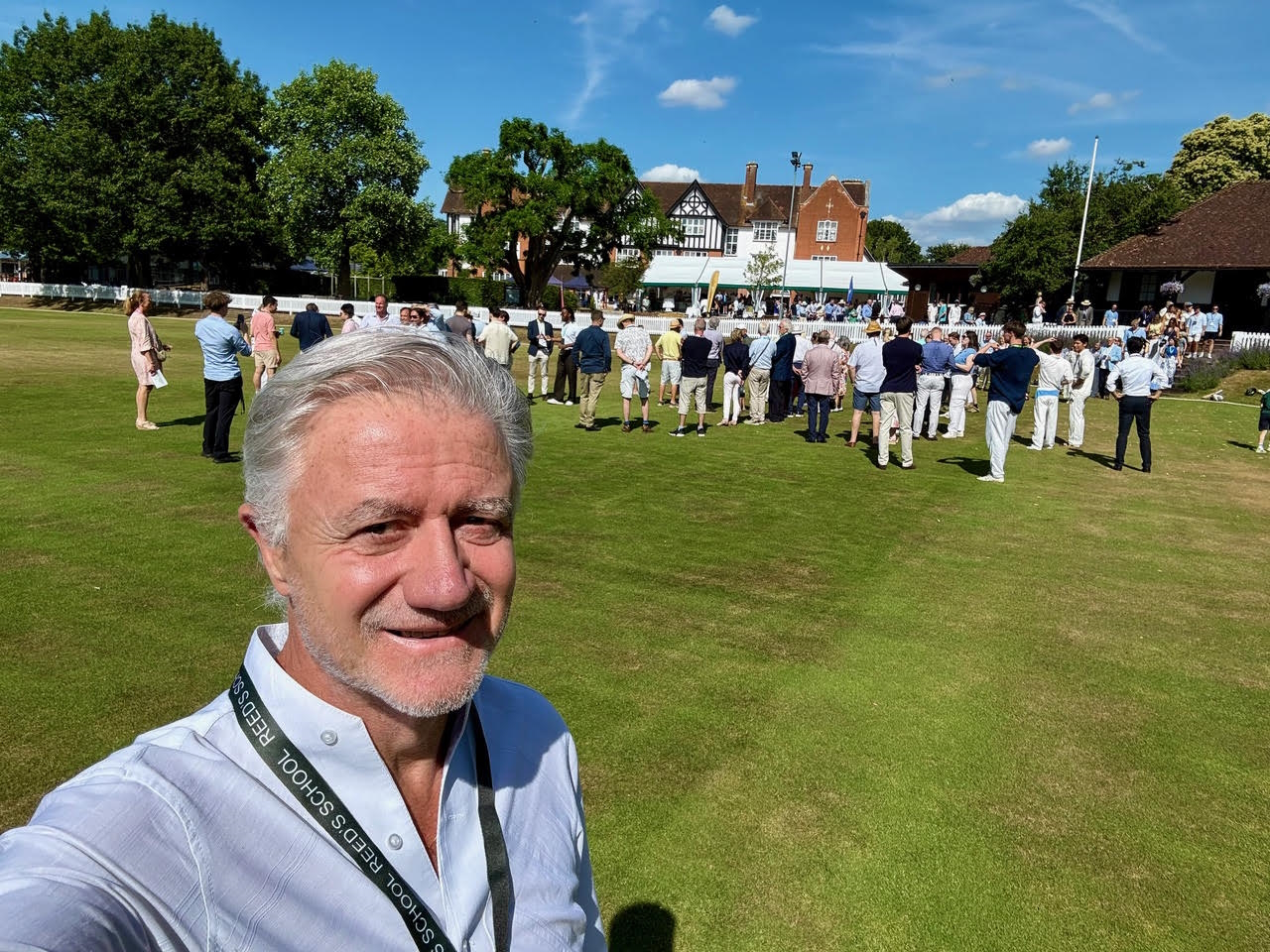 Selfie with crowd
